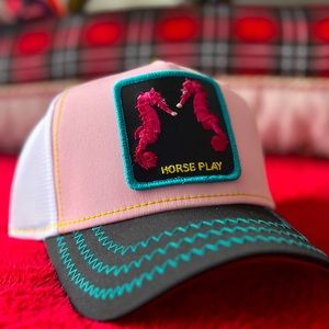 Goorin Animal Farm Trucker Baseball Snapback Hat Cap See Sea Horse Play SeaHorse